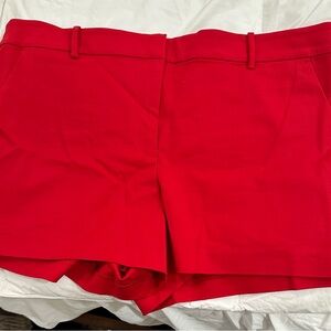 LOFT Red High Waist Shorts Lightweight Design